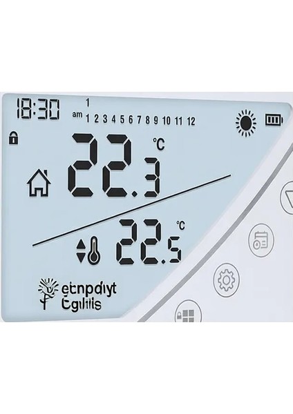 E.C.A Eca Poly Touch 400W Kablosuz Oda Termostatı Beyaz Dijital Kontrol Paneli ile Yüksek Performans