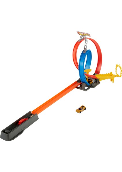 Enerji Pisti Yarış Seti Çift Çember 5 Yaş Üstü İçin 1 Hot Wheels Arabası İçerir