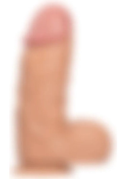 King Size 24 cm Vantuzlu Kalın Büyük Realistik Dildo Dev Penis
