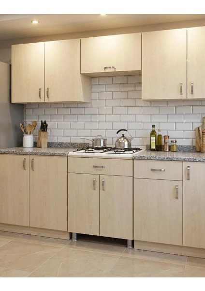 Set Altı Ocak Dolabı Meşe 60x58x85 cm Ölçüler Akçaağaç Renk Modern Tasarım fırsatları