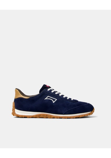 Camper Erkek Drift K101097-005 Mavi Süet Sneaker Düz Tabanlı Esnek Tasarım