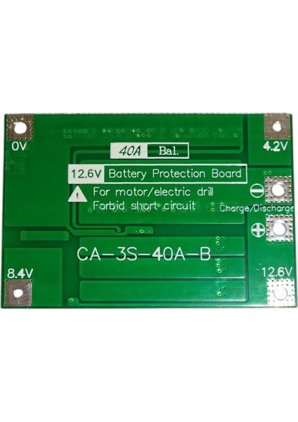 3s 40A 12.6V BMS 18650 Lityum Pil Koruma Devresi Endüstriyel Kullanım İçin Hassas Tasarım fiyatları