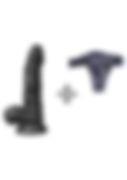 Dildo Series Siyah Hunk Eagle 17 cm Belden Bağlamalı Realistik Penis