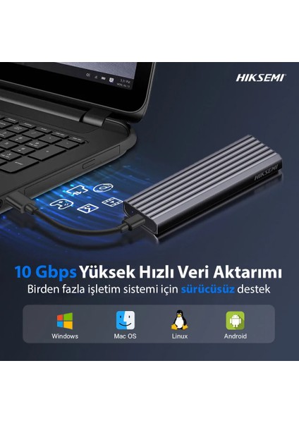 HS-HUB-MDC1 USB 3.2 10 Gbps M.2 SSD Harici Disk Kutusu fiyatları