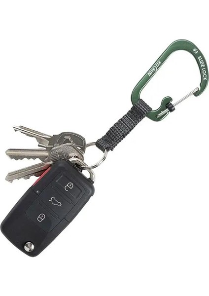Slidelock Keyring Alüminyum Karabiner #3 -Yeşil fiyatları
