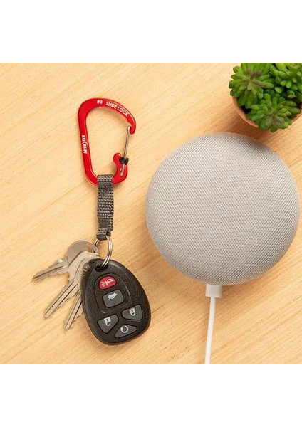 Slidelock Keyring Alüminyum Karabiner #3 -Yeşil modelleri