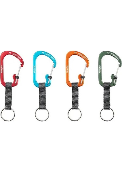 Slidelock Keyring Alüminyum Karabiner #3 -Yeşil fırsatları