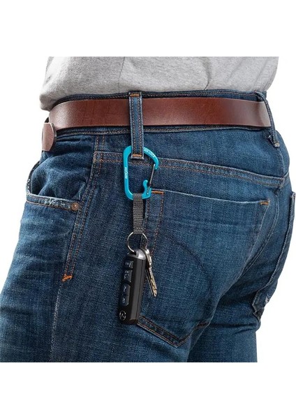 Slidelock Keyring Alüminyum Karabiner #3 -Yeşil