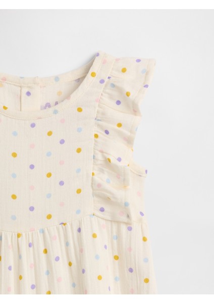 Bebek Krem Gauze Ruffle Romper Tulum fiyatları