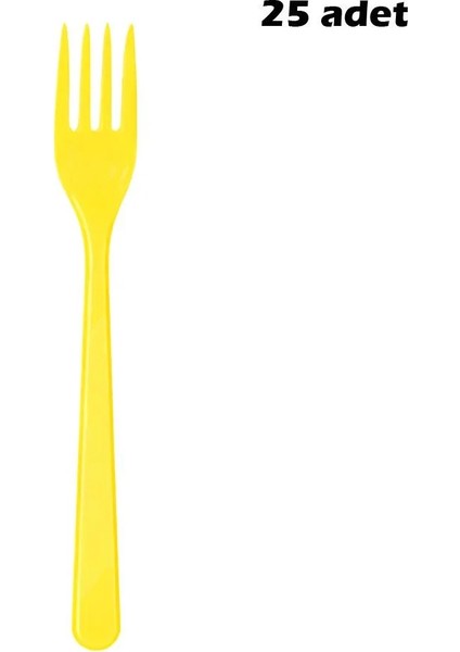 Plastik Çatal Sarı 25'li fiyatları