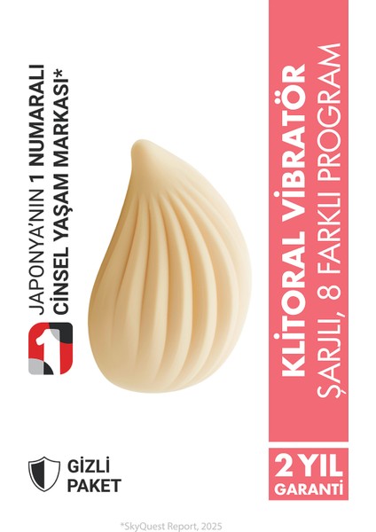 iroha Plus Kushi Şarjlı Klitoral Vibratör HMP-22
