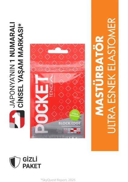 Pocket Block Edge Mastürbatör POT-003