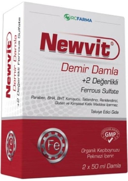 Newvit Demir Damla 50 ml fiyatları