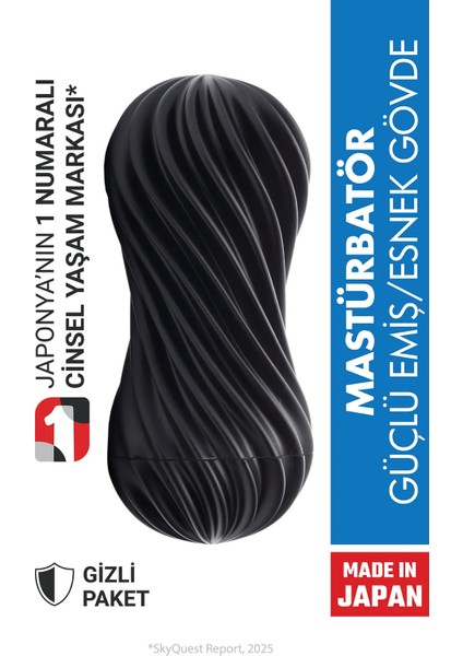 Flex Rocky Black Mastürbatör FLX-002