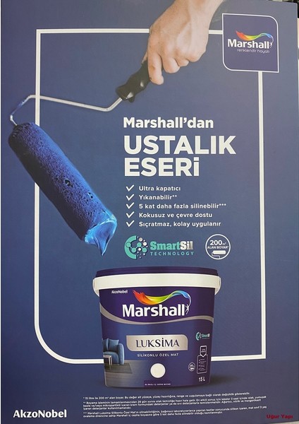 Luksima Silikonlu Silinebilir Özel Mat Iç Cephe Duvar Boyası 15 Lt modelleri