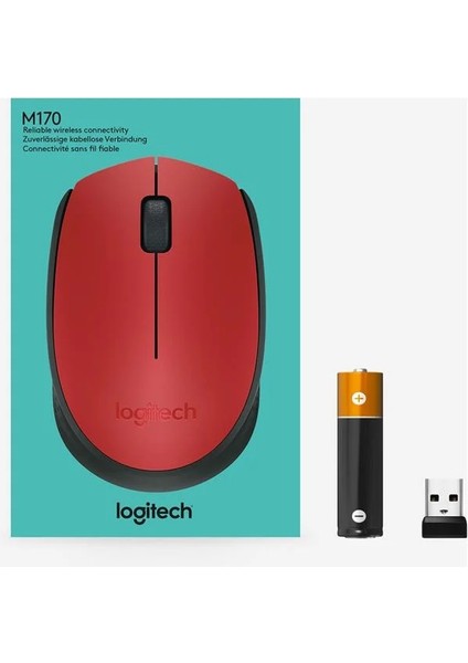 M171 USB Kırmızı Kablosuz Mouse