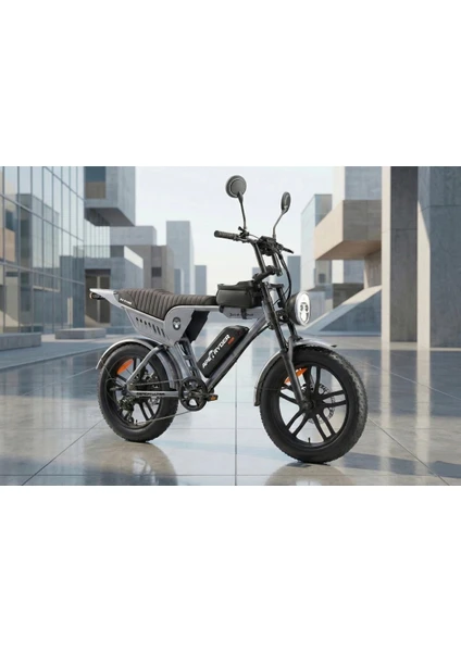 Ape Ryder Genon Ultra 750 W Gri Elektrikli Bisiklet 20 inç Vitesli Katlanabilir Tasarım