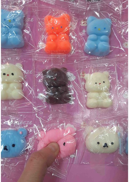 5 Adet Mini Sukuşiler Stres Giderici Oyuncak Squishy 4-5 cm modelleri