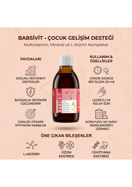 L-Arjininli Multivitamin Şurup 150 ml fiyatları