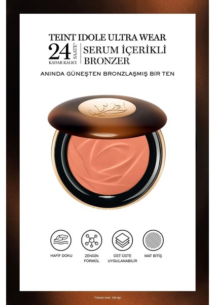 Teint Idole Ultra Wear Toz Bronzer 04 Medium Renkli Mat Özellikli Uzun Süre Kalıcı fiyatları