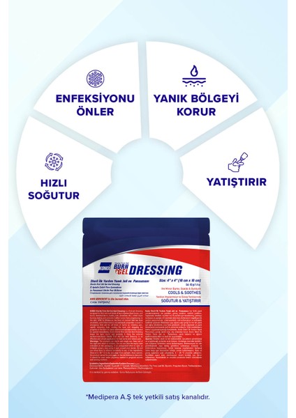 STERİL İLK YARDIM YANIK PANSUMANI 10X10 CM fiyatları