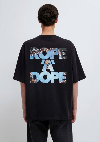 Rope A Dope Baskılı Siyah Tişört 0613191-900