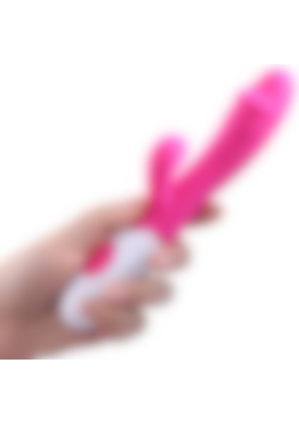 Uyrıcılı Çift Motorlu Dildo Vibratör 20 Çeşit Modlu