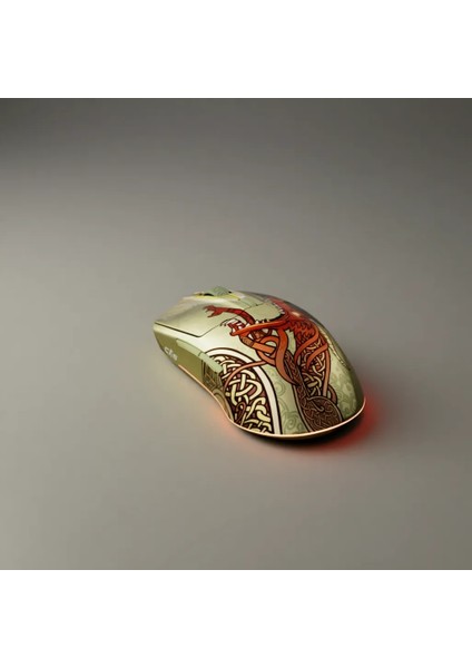 Kablosuz Oyuncu Mouse CS2 Dragon Lore Edition 18000 DPI Oyun İçin Altın Renk