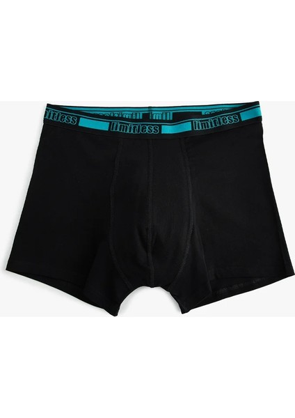 3'lü Boxer Seti Slim Fit Slogan Baskılı Pamuklu modelleri