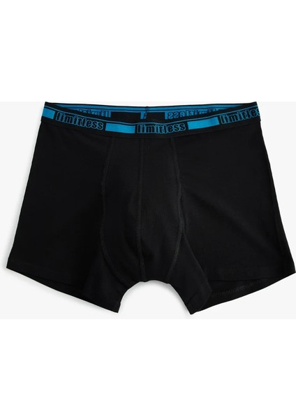 3'lü Boxer Seti Slim Fit Slogan Baskılı Pamuklu indirimleri