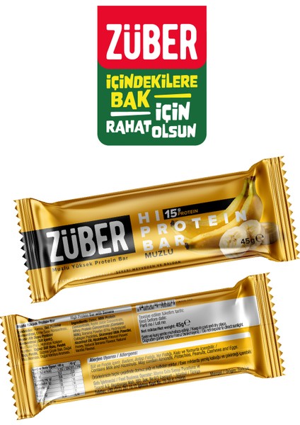 Muzlu Hi Protein Bar 45G x 12 Adet (15G Protein) indirimleri