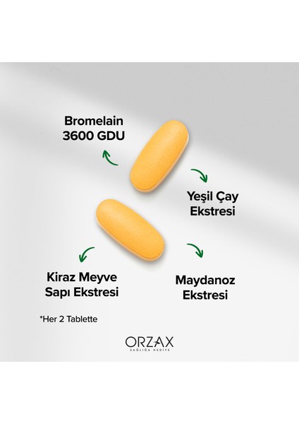 Bromelain Complex 60 Tablet Standart İçerik Menşei: Türkiye fırsatları