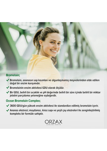 Bromelain Complex 60 Tablet Standart İçerik Menşei: Türkiye indirimleri