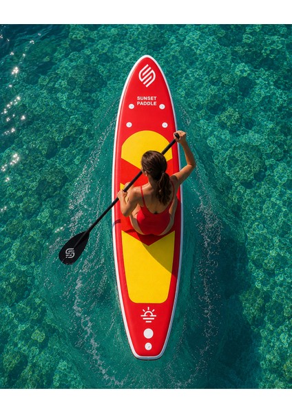Crazy Fan Sarı Kırmızı Şişme SUP Board / Paddle Board 320 cm fiyatları