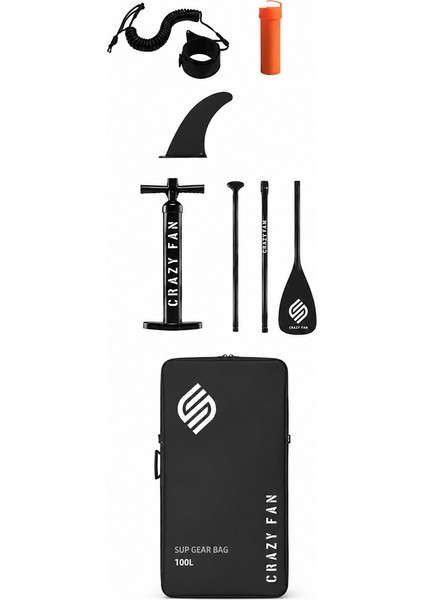 Crazy Fan Sarı Kırmızı Şişme SUP Board / Paddle Board 320 cm fırsatları