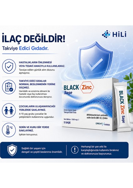 Black Zinc Probiyotik 5 Saşe fırsatları
