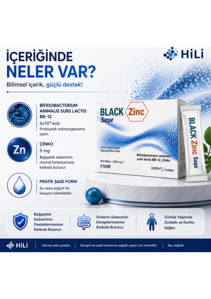 Black Zinc Probiyotik 5 Saşe