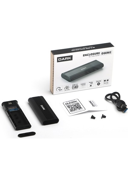 10Gbps USB 3.2 Gen2 Type-C, Max.8TB M.2 NVMe Uyumlu, 2230/2280 SSD Destekli, Vidasız Montaj&Kolay Kurulum, Alüminyum Type-C Disk Kutusu (DK-AC-DSEM2) modelleri