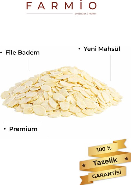Premium File Badem 100gr - Taptaze Gurme Serisi Çiğ Tuzsuz Dilimlenmiş Badem modelleri
