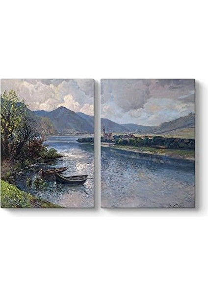 Karl Vikas - Summer Landscape Tablosu 83 x 55-2 Parçalı modelleri