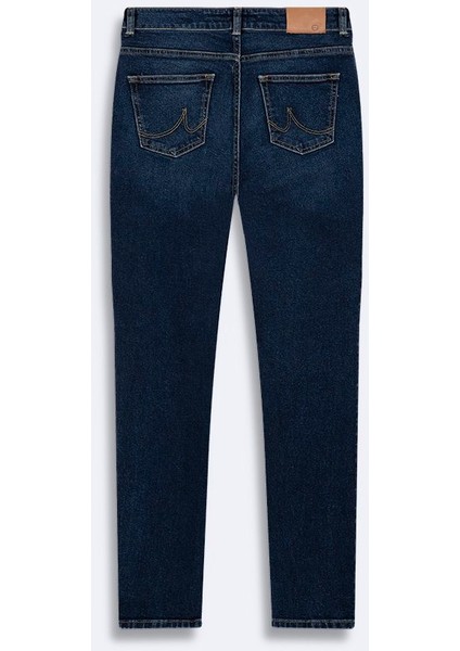 Elıana B SOROYA Düz Paça Orta Bel Mid indigo Jean Pantolon fiyatları