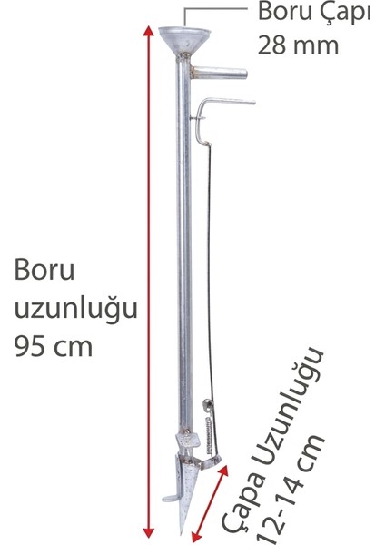Tohum Ekme Borusu 95 cm fiyatları