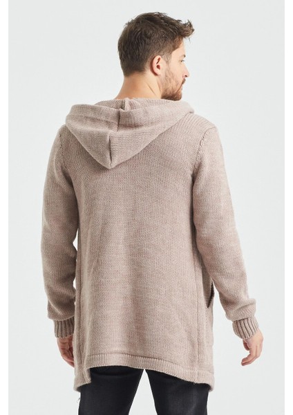 Krem Desenli Triko Hırka- HRK8085R02S
