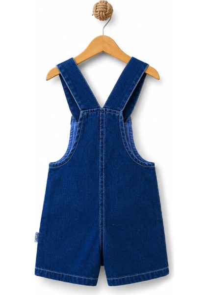 Unısex Basic Denim Şortlu Çocuk Salopet modelleri