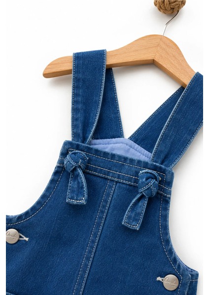 Unısex Basic Denim Şortlu Çocuk Salopet fırsatları