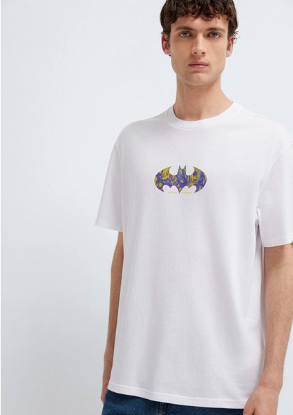Batman Baskılı Beyaz Tişört 0613204-620 fiyatları