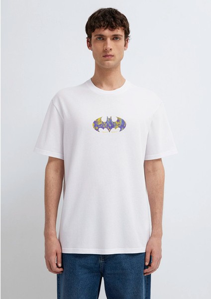 Batman Baskılı Beyaz Tişört 0613204-620 modelleri