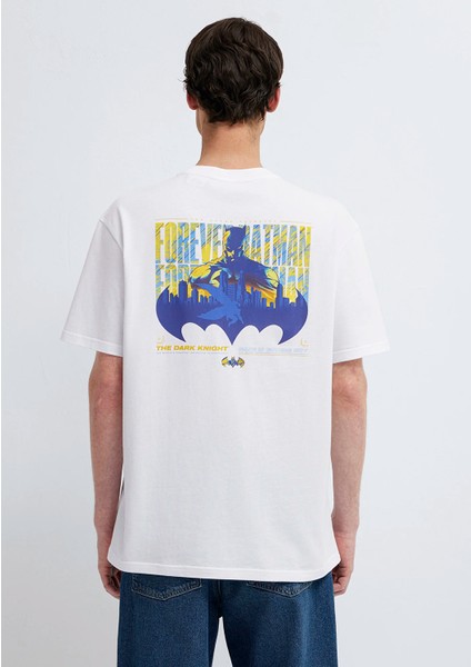 Batman Baskılı Beyaz Tişört 0613204-620 indirimleri