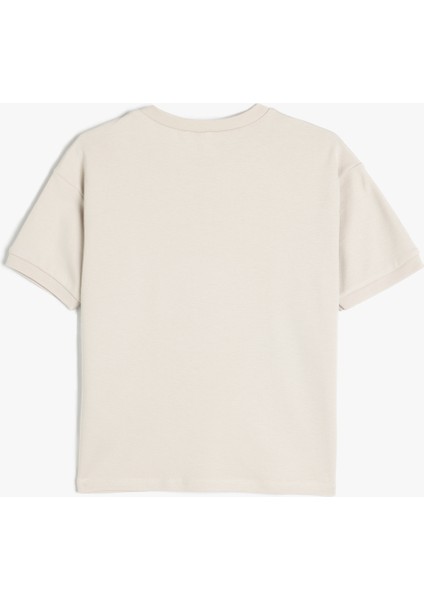 Basic Tişört Crop Fit Bisiklet Yaka Kısa Kollu Pamuklu fiyatları