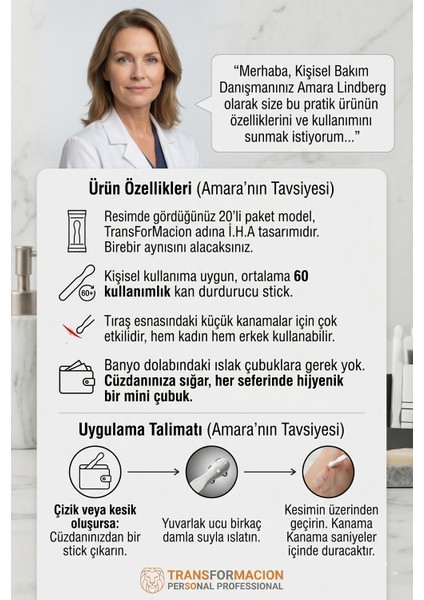 Kan Durdurucu Mini Stick 20 Adet indirimleri